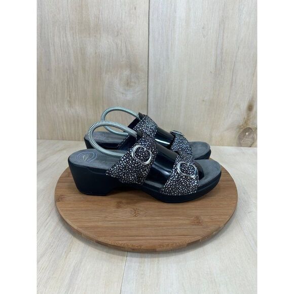 Dansko Sophie Metallic Polka Dot Double Strap Sandals Womens Size 42 - Picture 3 of 8